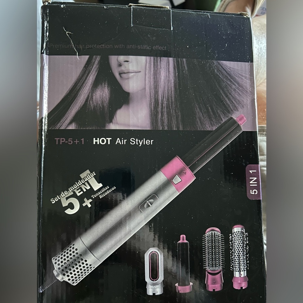 HOT Air Styler 5-in-1 Hair Styling Set - Pink and Silver